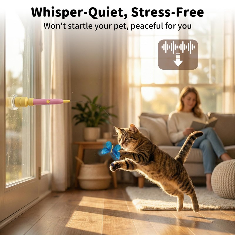 JoyBruko Interactive Cat Toys for Indoor Cats, Automatic Cat Wand