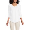Lands' End Women's 3/4 Sleeve Lightweight Jersey Shirttail Tee X-Large