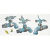 Taiwan Decorative Brass Bee, Hummingbird, Dragonfly Garden Outdoor Faucet (Set