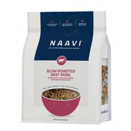Naavi Dry or Wet Dog Food, Slow-Roasted Beef Bowl for Adult Dogs - 4lb