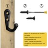 100 Pieces Double Hole Wall Mounted Single Hook Robe Hooks