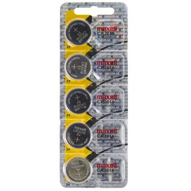 Maxell CR2016 3 Volt Coin Lithium Cell&comma On Tear Strip(Pack of 5)
