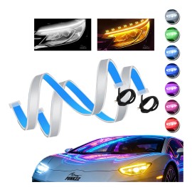60cm Par Tira Led Drl Flexible Direccional Secuencial Auto