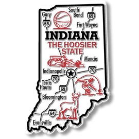Giant State Map Magnet - Indiana