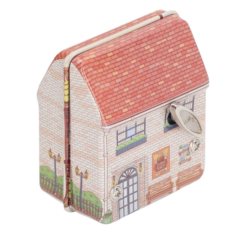 Metal Music Box Cute Exquisite Small House Design Mini Portable