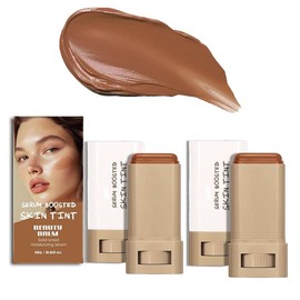 2PCS Beauty Balm Serum Boosted Skin Tint-A 3-in-1combining Foundation Stick, Lightweight solid Tinted Moisturizing Serum Contour Foundation Face for Women(#03)