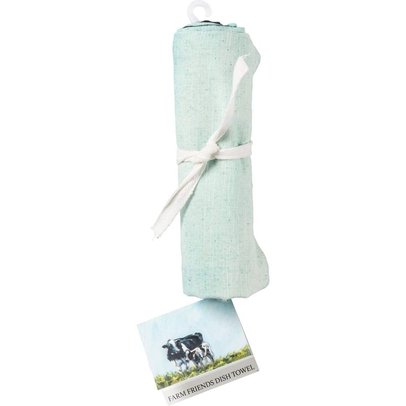 PBK Farmhouse Collection Cotton Dish Towel - Cow and Calf,