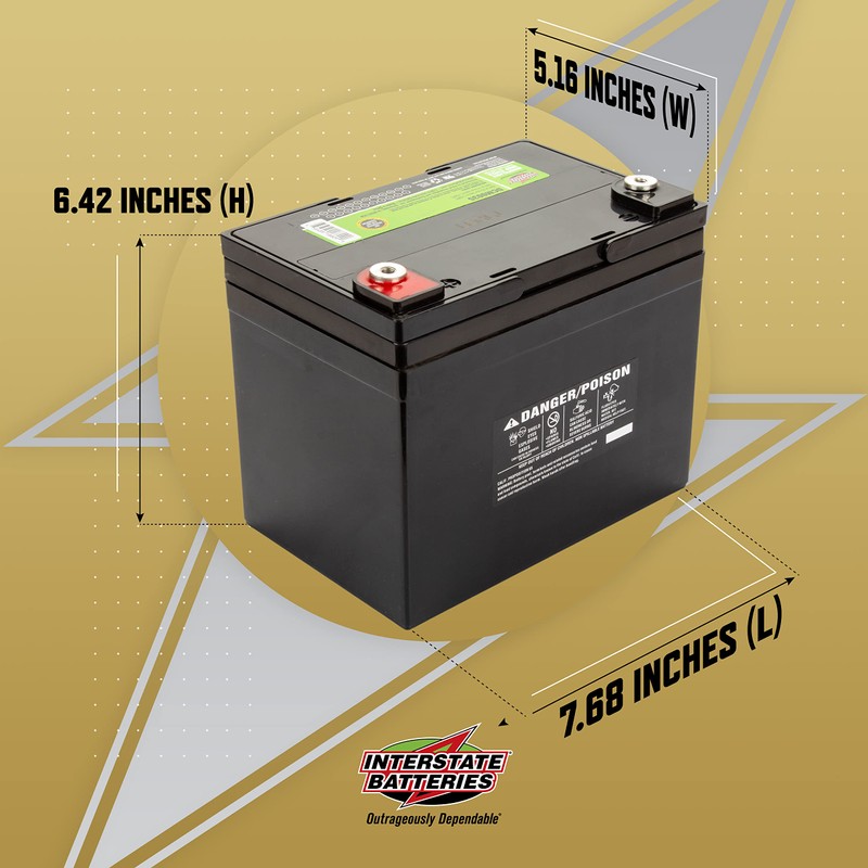 Interstate Batteries 12V 35AH Sealed Lead Acid (SLA) AGM Deep