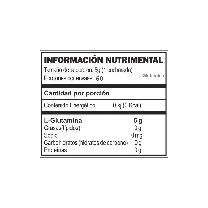 Glutamina Gat 300 Gramos Porciones