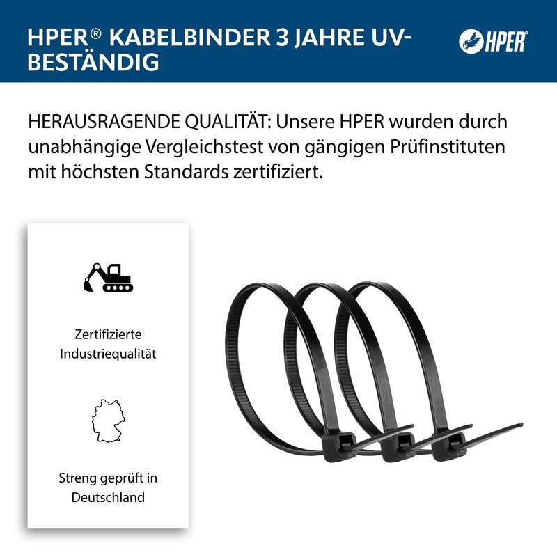HPER® Cable Ties I Extra Tensile-Resistant 80 kg I Pack