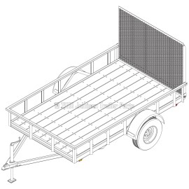 Johnson Trailer Parts 6′ x 10′ Utility Trailer Plans – 3,500 lb Capacity | Trailer Blueprints
