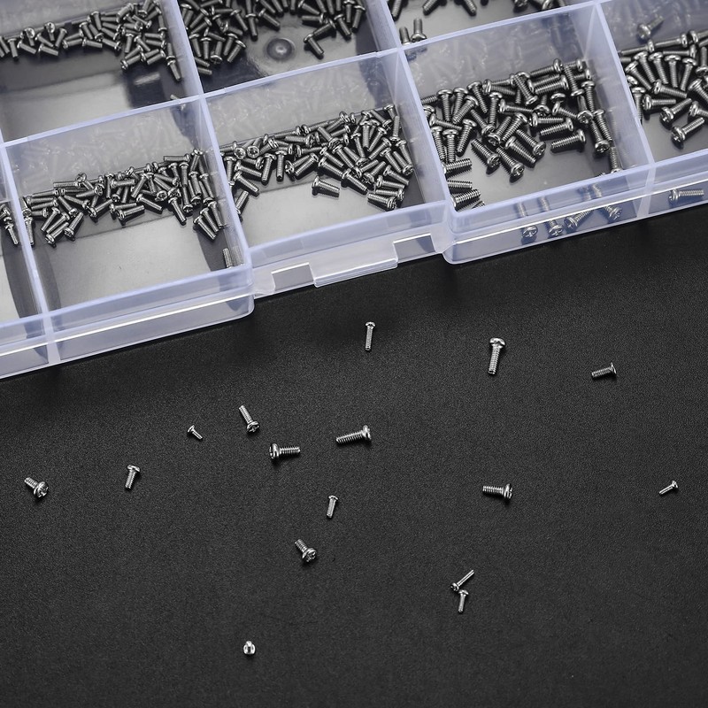 woshilaoDS 800Pcs Tiny Screws for Electronics, Micro Small Pan Head