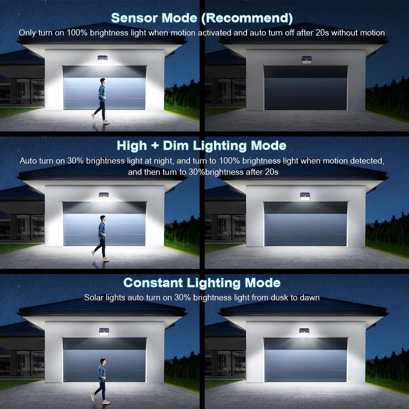 SEZAC Solar Lights Outdoor - 150 LED, 6 Pack with