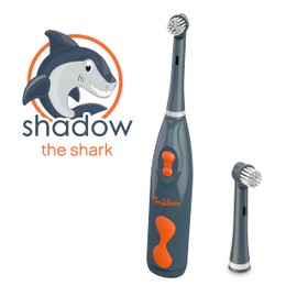 Brusheez Electronic Toothbrush Replacement Brush Heads 2 Pack (Shadow The Shark)