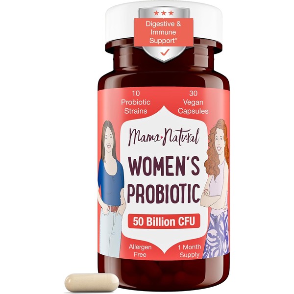 Mama Natural Womens Probiotic – Gut Health, Regularity & Immune