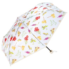 Wpc. PLV001-015-002 Rain Umbrella, Plastic, Mini, Off Folding Umbrella, 19.7 inches (50 cm), Women's, Vinyl Umbrella, Floral Print, Photogenic, Fiberglass, Long Usable, Transparent, Domed, Stylish,
