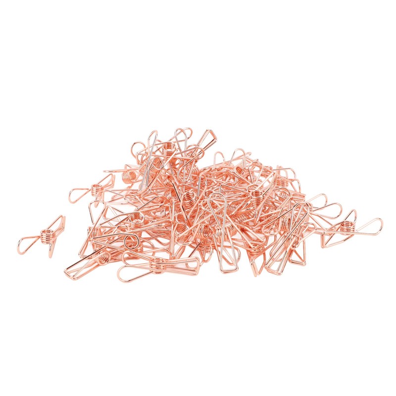 60pcs Wire Clothes Pins Antislip Creativity Metal Wire Hollow Out