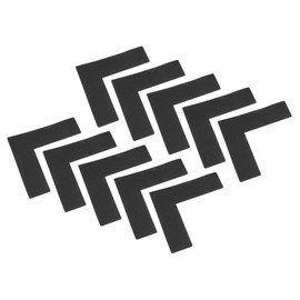 PATIKIL 5s Location Marking Corner 4x4x1.2 Inch 20 Pack L Shaped Floor Marker for Office Table Top, Desk, Warehouse Floor, Black