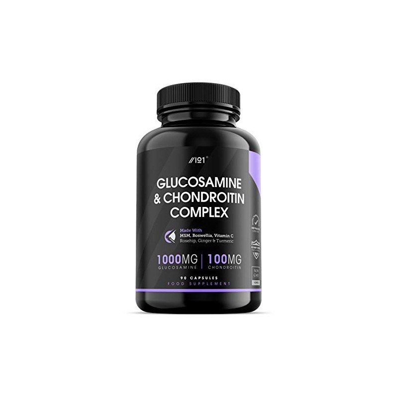 Glucosamine & Chondroitin Complex - with MSM, Boswellia, Rosehip, Ginger