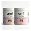 2pcs Polvo Ami Fitness Glow Green Colágeno Probióticos Jugo
