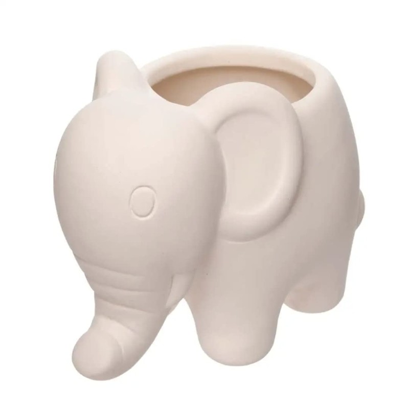 Baker Ross FE220 Jungle Animal Ceramic Flowerpots Box of 3,