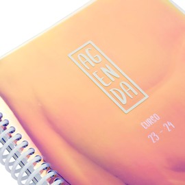 Casterli - 2023-24 School Planner BRILLI Collection Holographic Cover Day Page 136 Flexible Spiral A5 Size (160 X 210) for School, High School or College - (BRILLI BLUE)