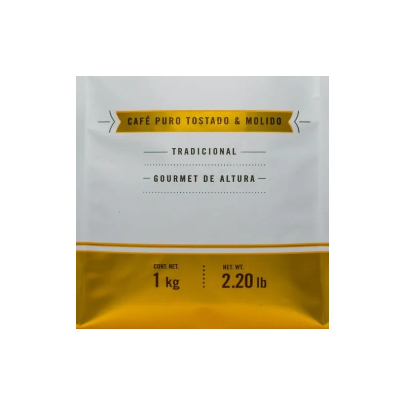 Café 100% Puro, Tostado, Molido, 1 Kg