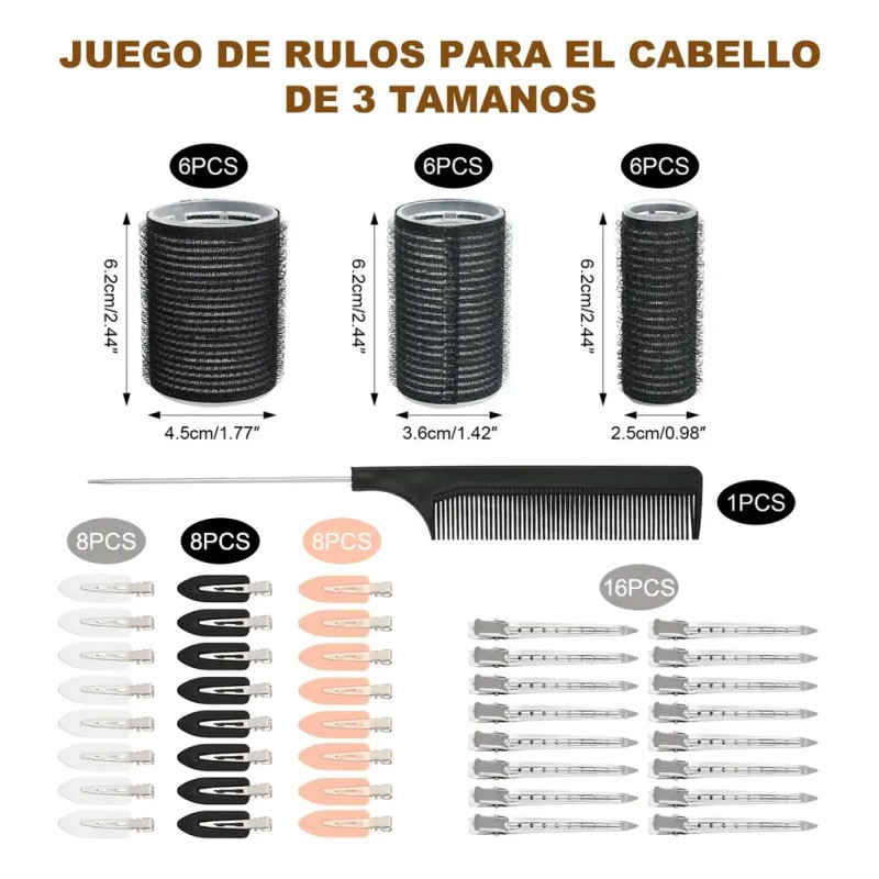 60 Tubos Para Rizar Cabello Abrazadera Plástica Para Cabello