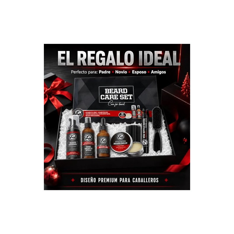 Kit Barba para Hombre 7 en 1,Kit Para Barba para