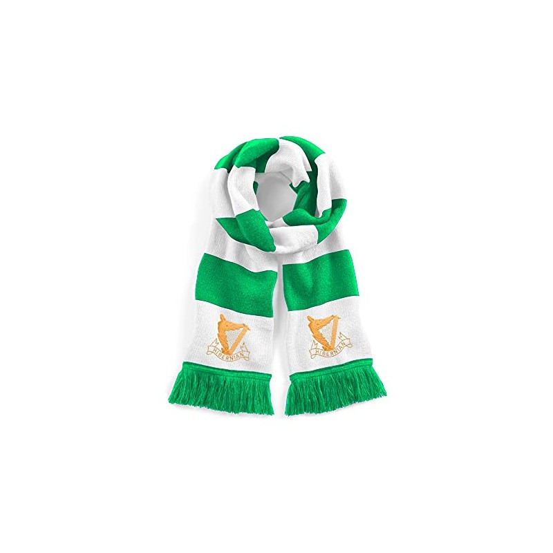 Hibernian Retro Traditional Football Scarf Embroidered Logo