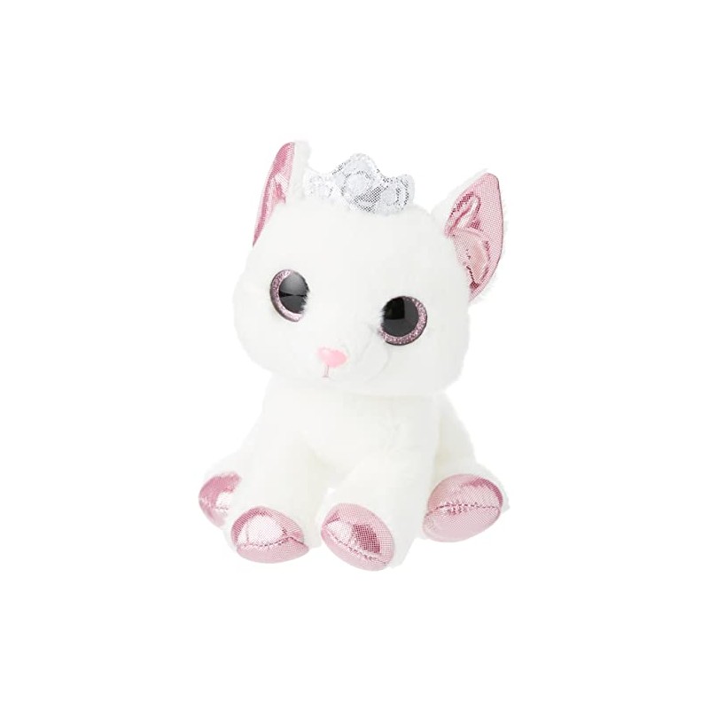 Aurora World 60876 Duchess White Cat with Crown 7In