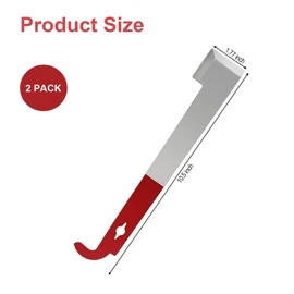 PACIOCEAN 2 Pack Stainless Steel Hive Tool J Hook Bee Frame Lifter and Scraper Beekeeping Equipment,for Beekeepers
