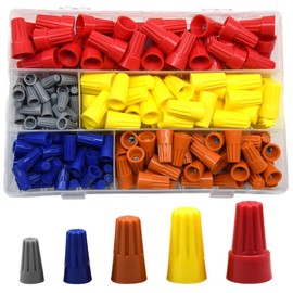 Hocansen 200 Pieces Electrical Wire Connectors Screw Terminals Spring Insert Twist Nuts Caps Wire Connectors Set (LM)