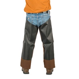 Summer Dog Day Protective Chaps, Trimmer, Lawn Care, Brush Clean up, Brier chap, Mesh Backs, Made in The USA (XX-Large/30 Inseam) Brown/Black