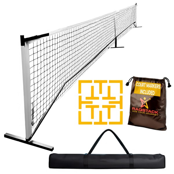 RAQSTACK - Pickleball Set of Portable Pickleball Net for Driveway