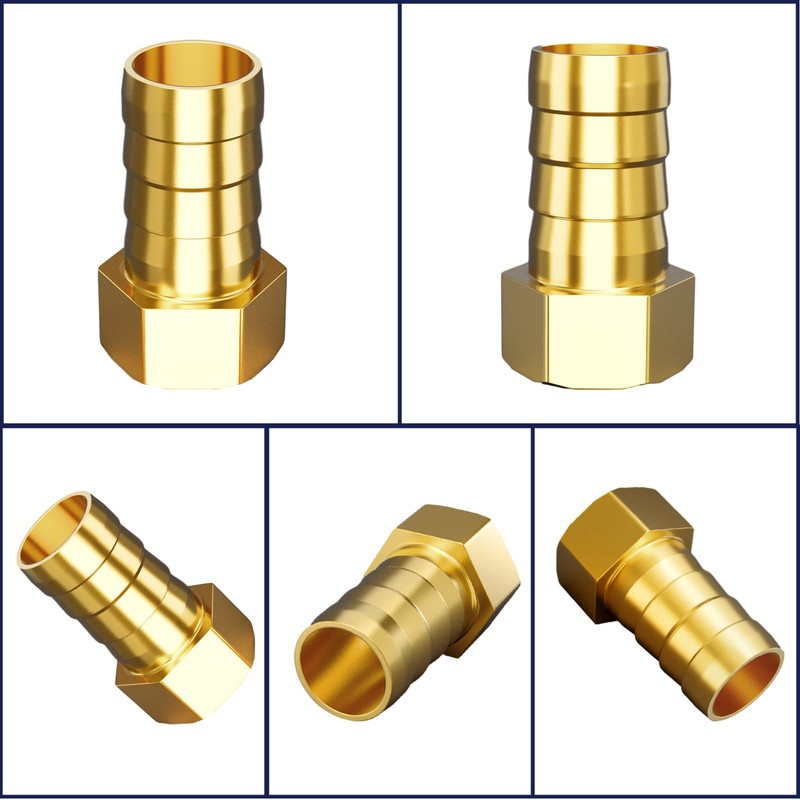Atisite Brass Hose Nozzle 19 mm Barb x 3/4 Inch
