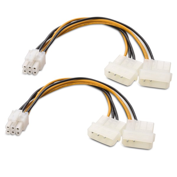 Cable Matters 2-Pack 6 Pin PCIe to Molex Power Cable
