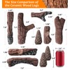 10 Pcs Gas Fireplace Logs, Small Size Ceramic Premium Heat-Resistant
