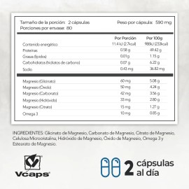 Magnesio Complex | 5 En 1 + Omega 3 | 160 Cápsulas | Maklen