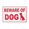 Beware of Dog Red High Contrast Warning Safety Door Sign