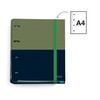 Miquelrius - Rider Green Collection A4 Ring Binder with 4