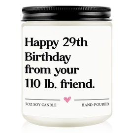 29th Birthday Gifts for Women, Happy Birthday Candle, 29 Birthdays Gifts for Bestie Girls Sister Friend, 29st Birthdays Gift Idea for Her, Funny Best Friend Gift Friendship