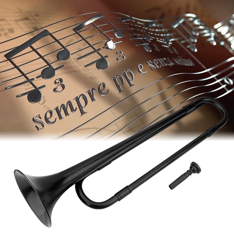 B Flat Plastic Bugle Cavalry Trumpet with Mouthpiece for Children