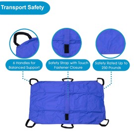 Dog Stretcher mergency Animal Stretcher with 6 Handles Max 242lb Load Bearing Foldable Nylon Animal Stretcher for Dogs