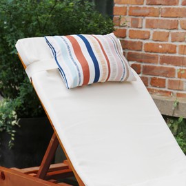 vmgreen Outdoor Pillow for Chaise Lounge Chair, Adirondack Chair Head Resting Cushion, Waterproof with Adjustable Elastic Stripe for Garden Furniture Decorative 2 Pack 11”*16”