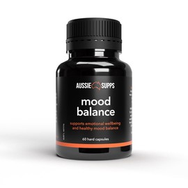 AussieSupps Mood Balance – Supports Positive Energy, Emotional Wellbeing, and Mental Clarity with St. John’s Wort, Rhodiola, Tyrosine, Magnesium bisglycinate, Vitamin B6 and Vitamin D3 (60 Capsules)