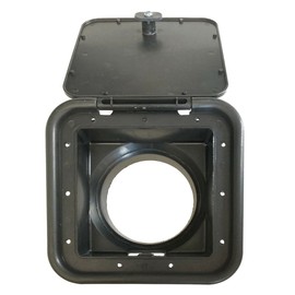 4-1/2" Back Hole BLACK Sewer Hose Hatch Cover 5000 Replacement for D&W Maxi-Tube