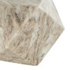 Deco 79 Marble Geometric Decorative Sculpture Cube Two-Toned Hexagon Home