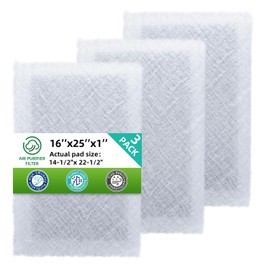 16x25 Replacement Filter Pads Compatible with MicroPower Guard Air Cleaner,Electrostatic Fiberglass+Activated Carbon(3 Pack)