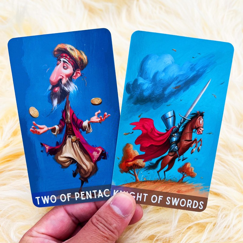 Tarot Cards Deck 78 Cards with Guidebook, Whimsical Path Tarot